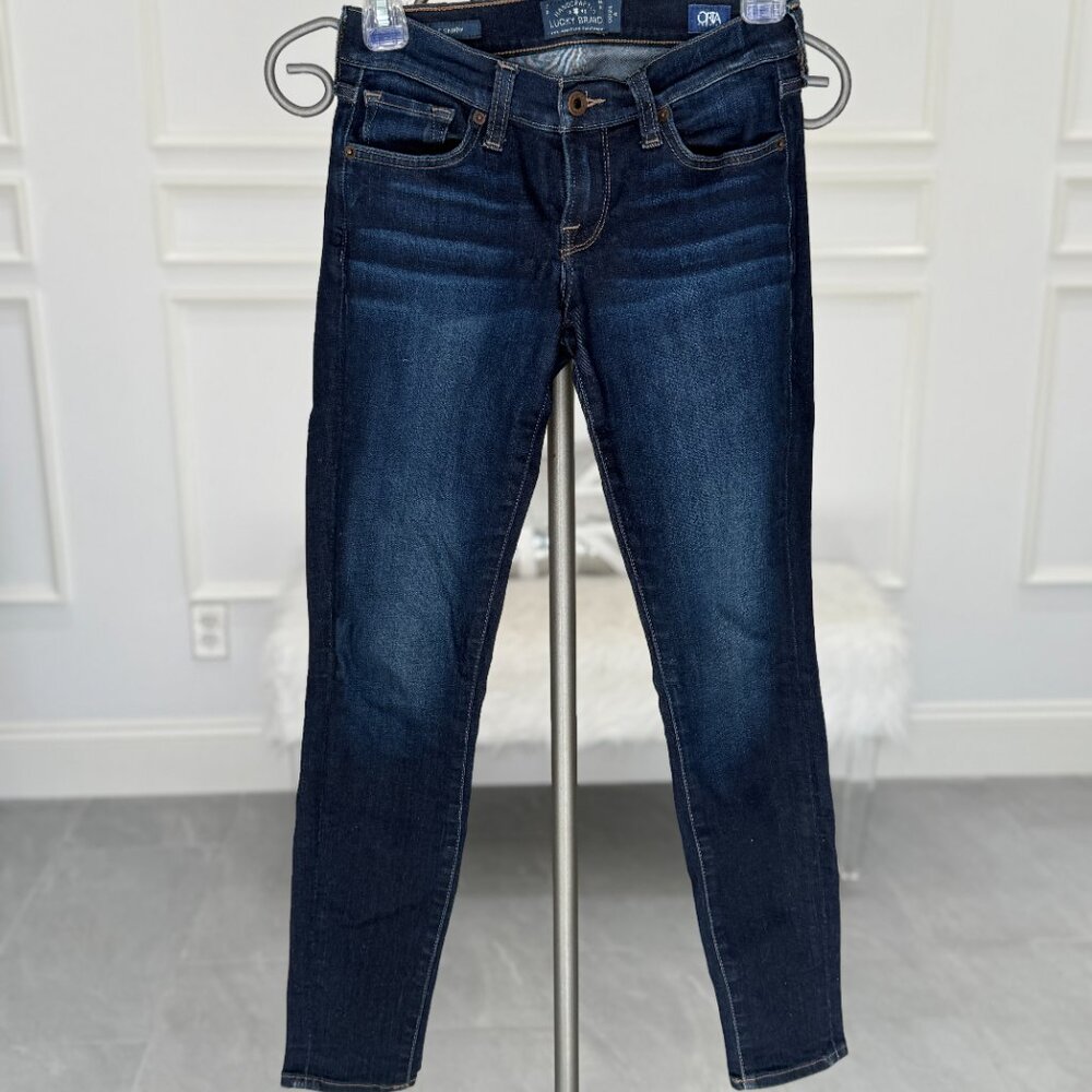 Lucky Brand indigo blue skinny jeans size 00/24